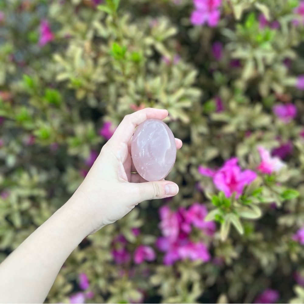 Rose Quartz Chunky Palm Stone